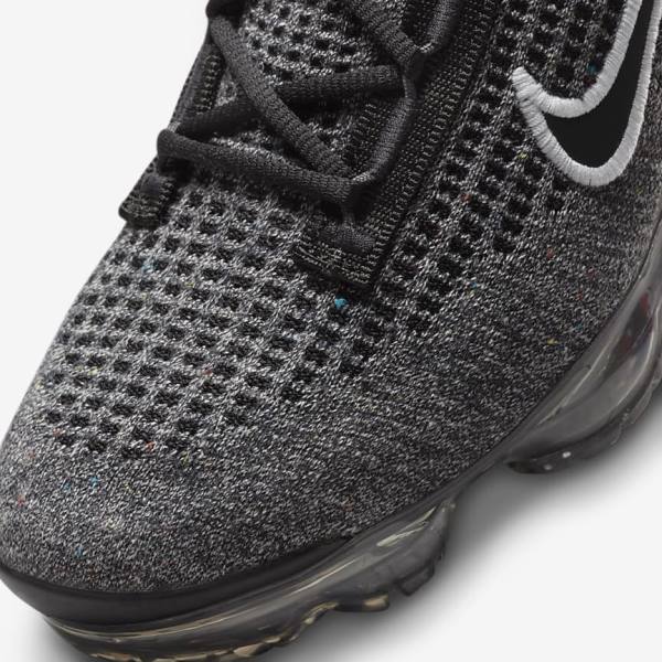 Nike Air VaporMax 2021 FK Older Dječje Tenisice Crne Bijele Tamno Sive Crne | NK148NCS