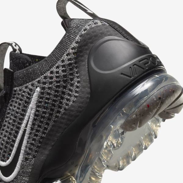 Nike Air VaporMax 2021 FK Older Dječje Tenisice Crne Bijele Tamno Sive Crne | NK148NCS