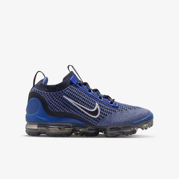 Nike Air VaporMax 2021 FK Older Dječje Tenisice Kraljevska Plava Bijele Tamno Sive Crne | NK735RHG