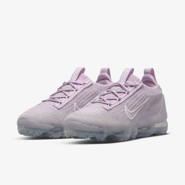 Nike Air VaporMax 2021 FK Ženske Tenisice Svijetlo Roze Bijele Metalne Srebrne Ljubičaste | NK046FDR