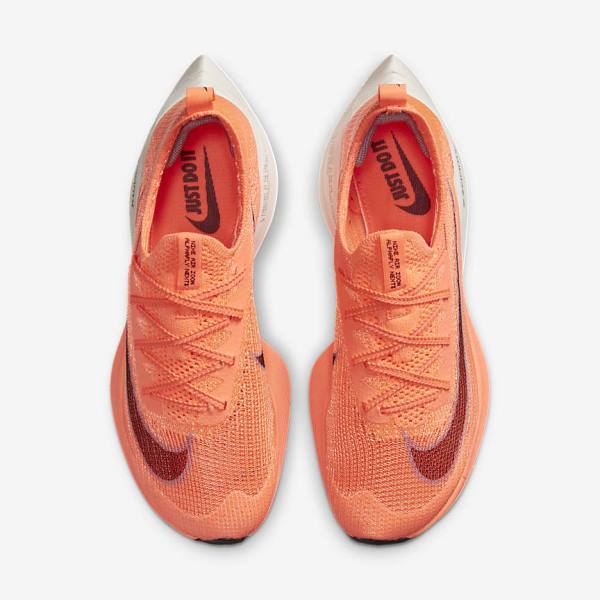 Nike Air Zoom Alphafly NEXT% Flyknit Road Racing Ženske Tenisice Za Trčanje Mango | NK293CVQ