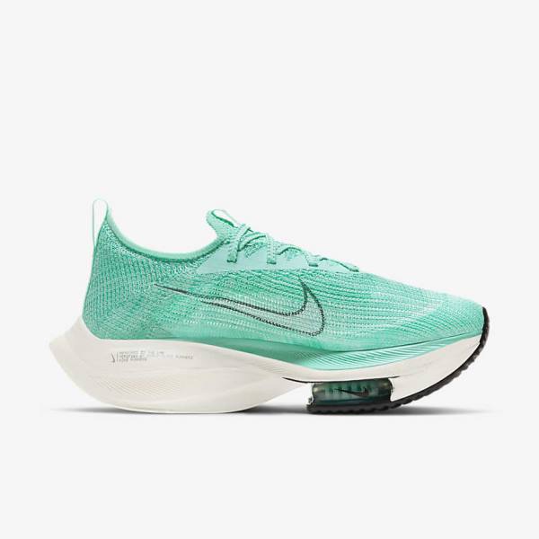 Nike Air Zoom Alphafly NEXT% Flyknit Road Racing Ženske Tenisice Za Trčanje Tirkizne Crne Svijetlo Tirkizne Bijele | NK683MDE