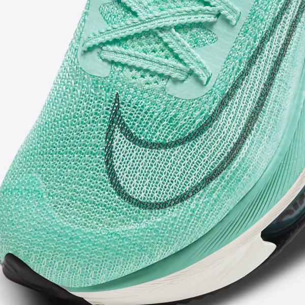 Nike Air Zoom Alphafly NEXT% Flyknit Road Racing Ženske Tenisice Za Trčanje Tirkizne Crne Svijetlo Tirkizne Bijele | NK683MDE