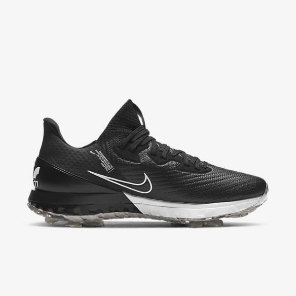 Nike Air Zoom Infinity Tour Muške Cipele za golf Crne Bijele | NK394NKB