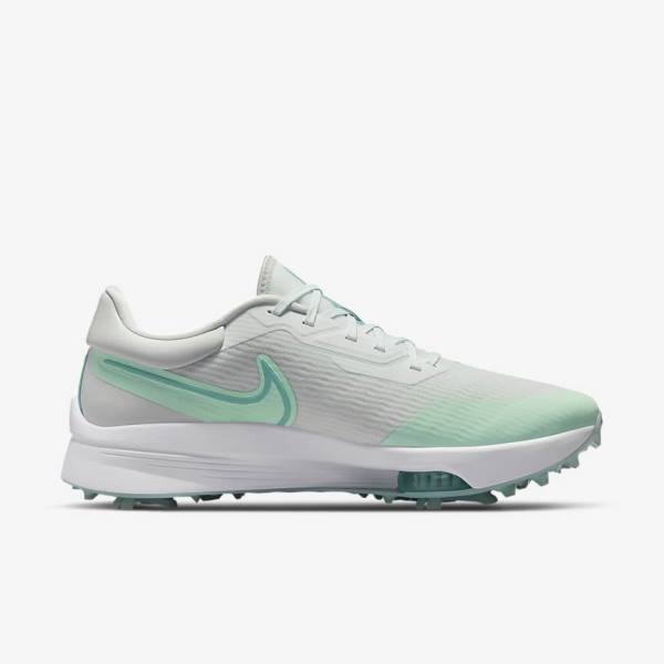 Nike Air Zoom Infinity Tour NEXT% Muške Cipele za golf Bijele Menta Platine Tirkizne | NK607HIC