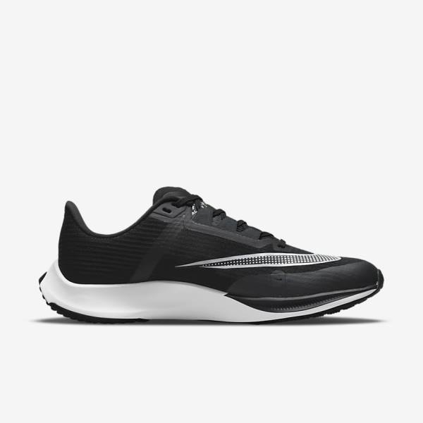 Nike Air Zoom Rival Fly 3 Road Racing Muške Tenisice Za Trčanje Crne Tamno Sive Bijele | NK876VOH