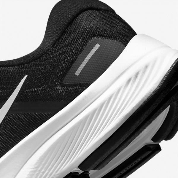 Nike Air Zoom Structure 24 Road Ženske Tenisice Za Trčanje Crne Bijele | NK293XGQ