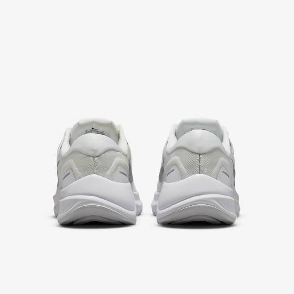 Nike Air Zoom Structure 24 Road Ženske Tenisice Za Trčanje Bijele Platine Platine Metalne Srebrne | NK649KEZ