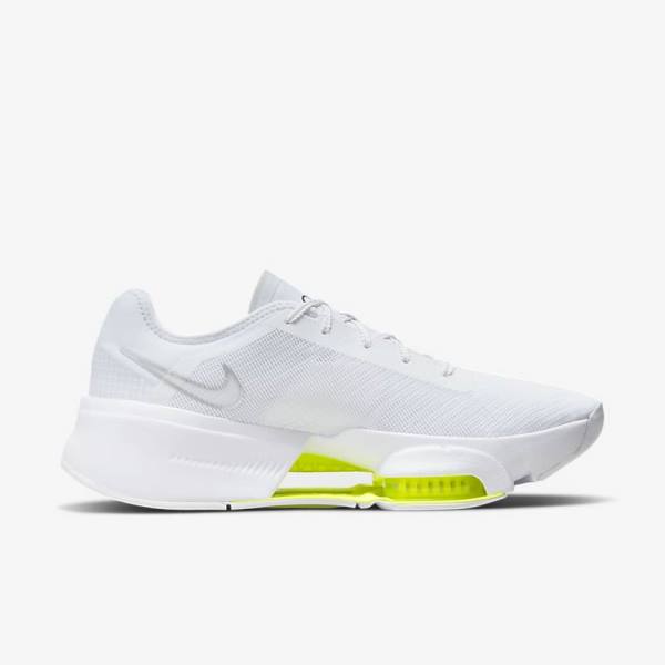 Nike Air Zoom SuperRep 3 HIIT Class Muške Tenisice Za Trening Bijele Crne Metalne Srebrne | NK358NBD