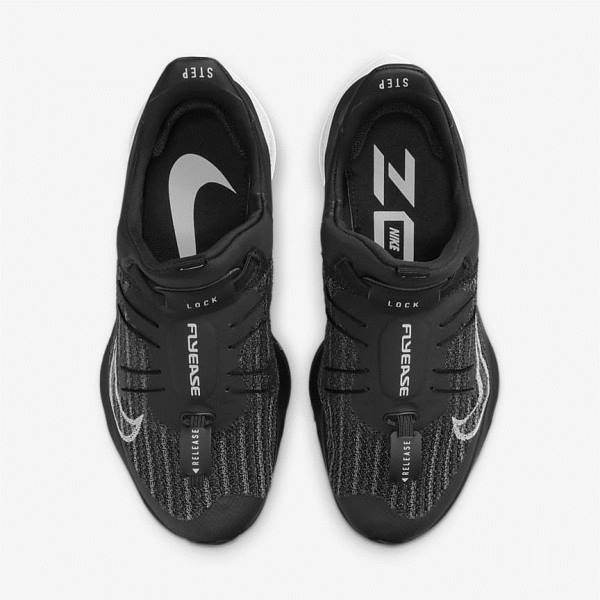 Nike Air Zoom Tempo NEXT% FlyEase Easy On-Off Road Ženske Tenisice Za Trčanje Crne Bijele | NK346MQZ