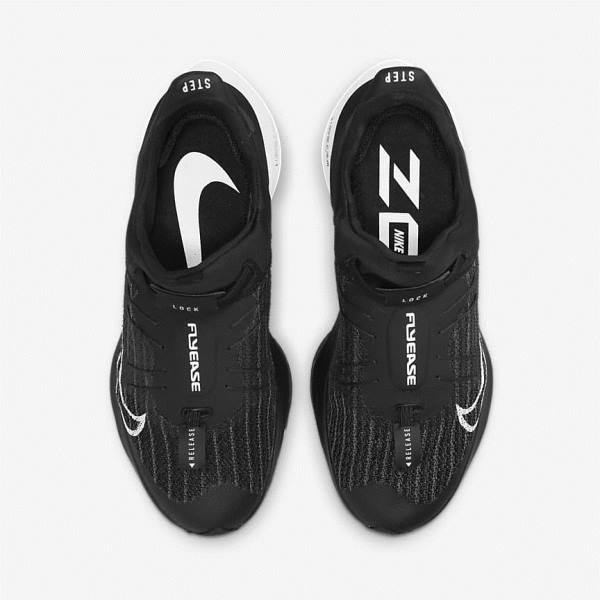 Nike Air Zoom Tempo NEXT% FlyEase Easy On-Off Road Muške Tenisice Za Trčanje Crne Bijele | NK526RHW