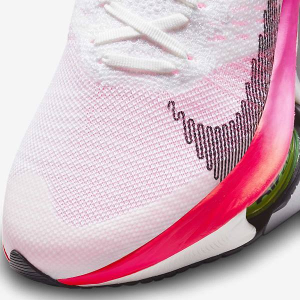 Nike Air Zoom Tempo NEXT% Flyknit Road Muške Tenisice Za Trčanje Bijele Koraljne Roze Crne | NK284HML