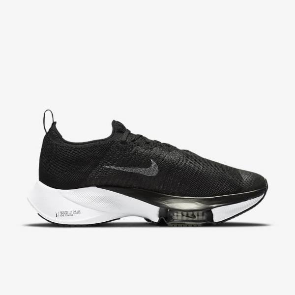 Nike Air Zoom Tempo NEXT% Road Muške Tenisice Za Trčanje Crne Tamno Sive Platine Bijele | NK602LNJ