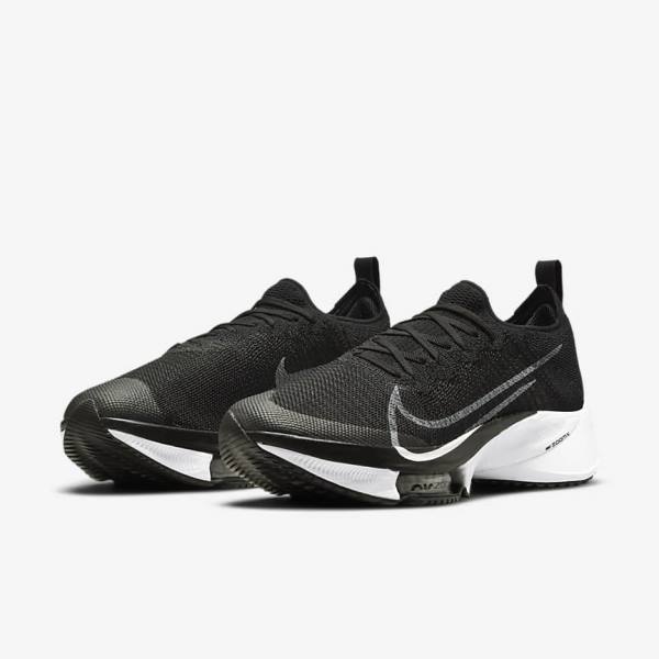 Nike Air Zoom Tempo NEXT% Road Muške Tenisice Za Trčanje Crne Tamno Sive Platine Bijele | NK602LNJ