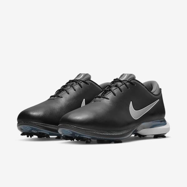 Nike Air Zoom Victory Tour 2 Muške Cipele za golf Crne Metalne Plave Sive Bijele | NK928KFB