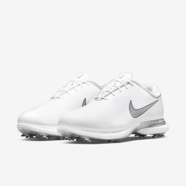 Nike Air Zoom Victory Tour 2 Ženske Cipele za golf Bijele Metalne Platine Crne | NK824PIV