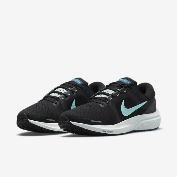 Nike Air Zoom Vomero 16 Road Ženske Tenisice Za Trčanje Crne Svijetlo Tirkizne Zelene | NK792KND