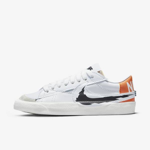 Nike Blazer Low 77 Jumbo Muške Tenisice Bijele Narančaste Crne | NK872DPZ