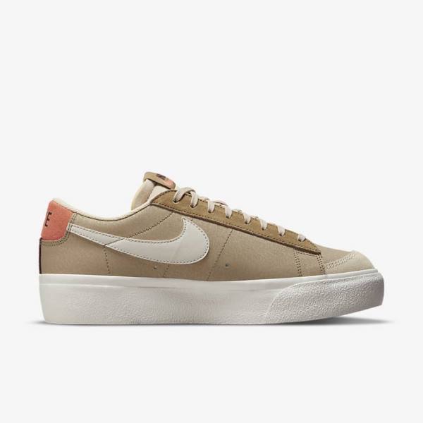 Nike Blazer Low Platform SP Ženske Tenisice Kaki Boja Svijetlo Bež | NK968HZC