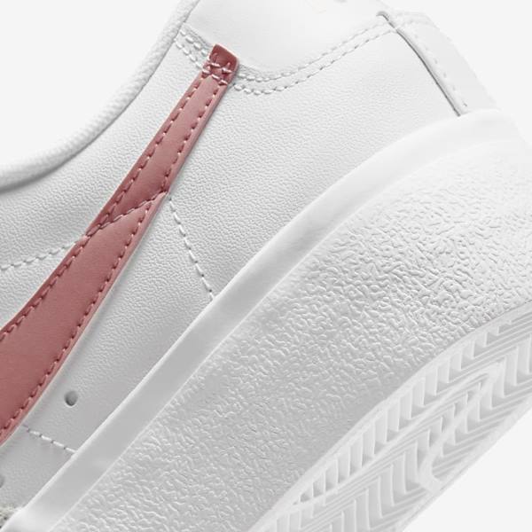 Nike Blazer Low Platform Ženske Tenisice Bijele Crne Roze | NK106VPJ