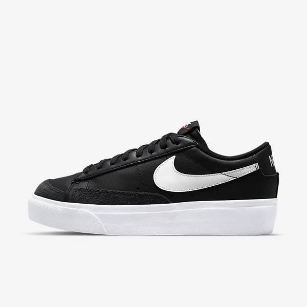 Nike Blazer Low Platform Ženske Tenisice Crne | NK231ZJH