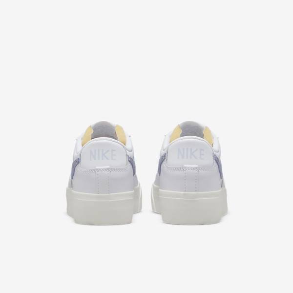 Nike Blazer Low Platform Ženske Tenisice Bijele Svijetlo Plave | NK584QEM