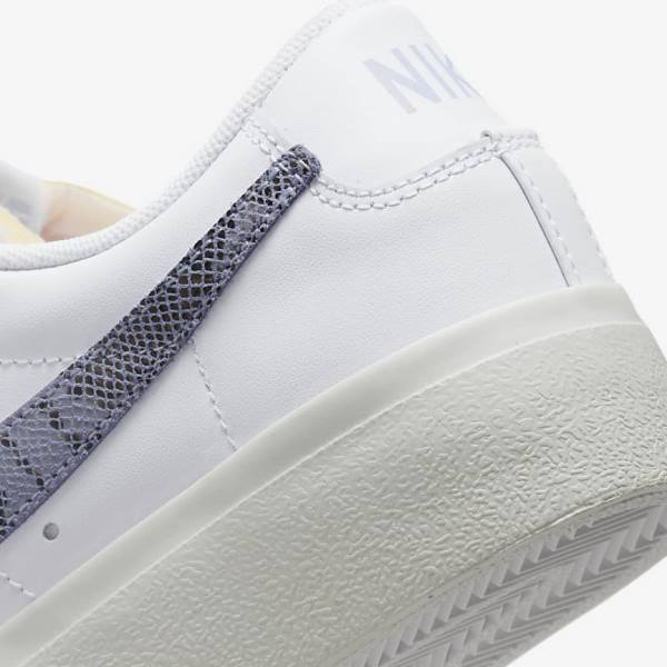 Nike Blazer Low Platform Ženske Tenisice Bijele Svijetlo Plave | NK584QEM