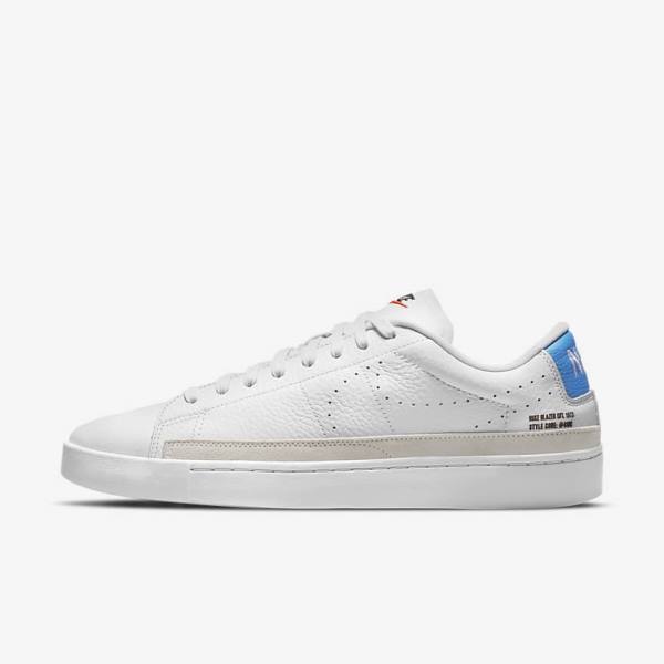 Nike Blazer Low X Muške Tenisice Bijele Svijetlo Plave Bijele | NK687MDK