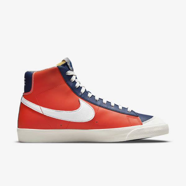 Nike Blazer Mid 77 EMB Muške Tenisice Bijele Plave Narančaste | NK509EGK