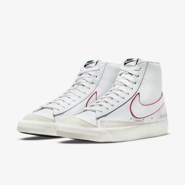 Nike Blazer Mid 77 Muške Tenisice Bijele Zelene Metalne Srebrne Crvene | NK237VEX