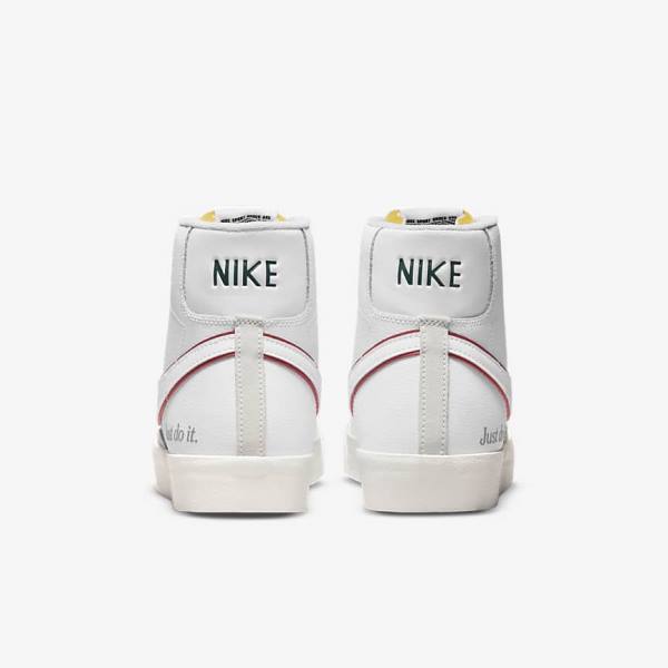 Nike Blazer Mid 77 Muške Tenisice Bijele Zelene Metalne Srebrne Crvene | NK237VEX