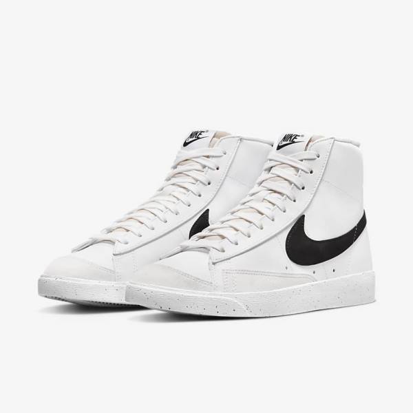 Nike Blazer Mid 77 Next Nature Ženske Tenisice Bijele Crne | NK768DSF