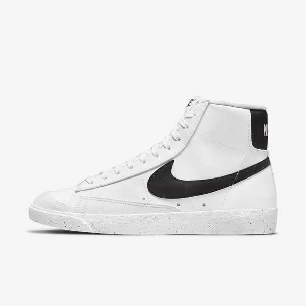 Nike Blazer Mid 77 Next Nature Ženske Tenisice Bijele Crne | NK768DSF