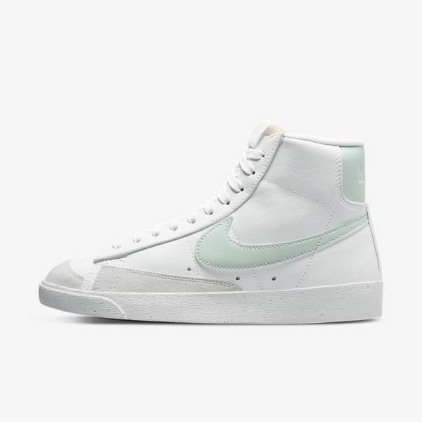 Nike Blazer Mid 77 Next Nature Ženske Tenisice Bijele Zelene | NK819PAD