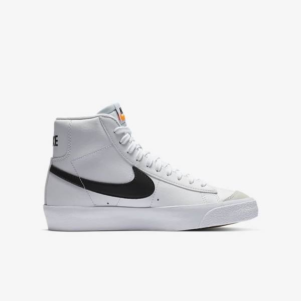 Nike Blazer Mid 77 Older Dječje Tenisice Bijele Narančaste Crne | NK465MUG