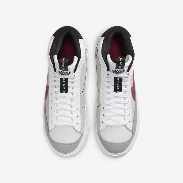 Nike Blazer Mid 77 SE Dance Older Dječje Tenisice Bijele Crne Bijele Bordo | NK563VZC