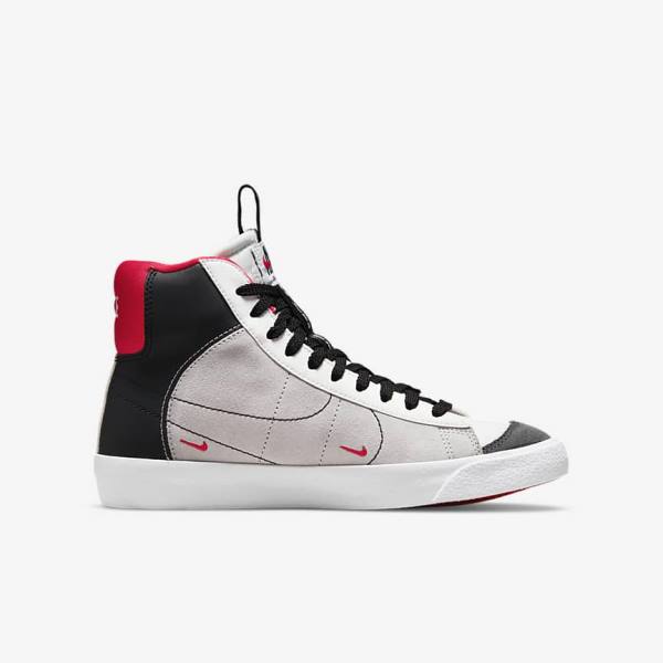 Nike Blazer Mid 77 SE Dance Older Dječje Tenisice Bijele Crvene Svijetlo Sive Crne | NK723EWG