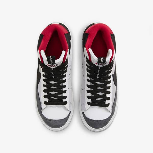 Nike Blazer Mid 77 SE Dance Older Dječje Tenisice Bijele Crvene Svijetlo Sive Crne | NK723EWG