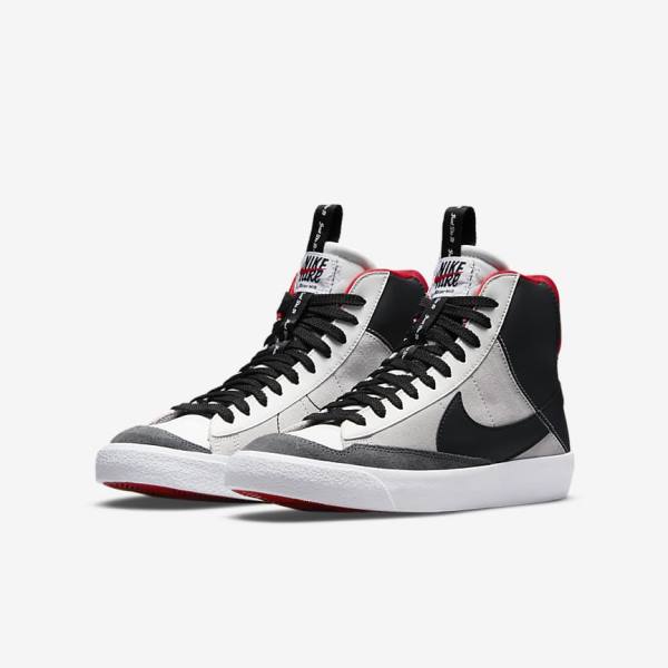 Nike Blazer Mid 77 SE Dance Older Dječje Tenisice Bijele Crvene Svijetlo Sive Crne | NK723EWG