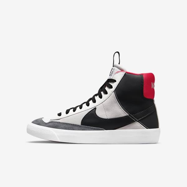 Nike Blazer Mid 77 SE Dance Older Dječje Tenisice Bijele Crvene Svijetlo Sive Crne | NK723EWG