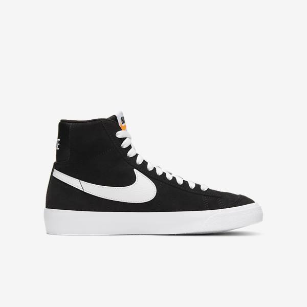 Nike Blazer Mid 77 Suede Older Dječje Tenisice Crne Narančaste Bijele | NK615XMO