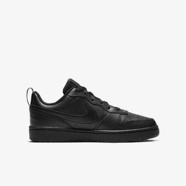 Nike Court Borough Low 2 Older Dječje Tenisice Crne | NK925CFJ