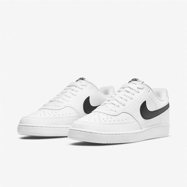 Nike Court Vision Low Next Nature Muške Tenisice Bijele Crne | NK682HXA