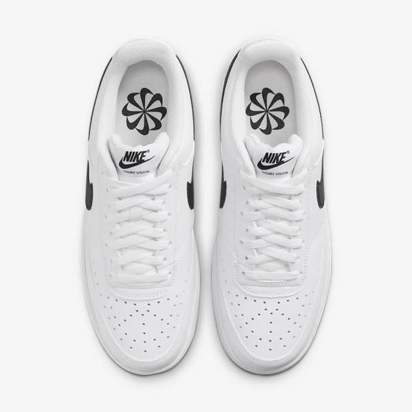 Nike Court Vision Low Next Nature Ženske Tenisice Bijele Crne | NK718ETI