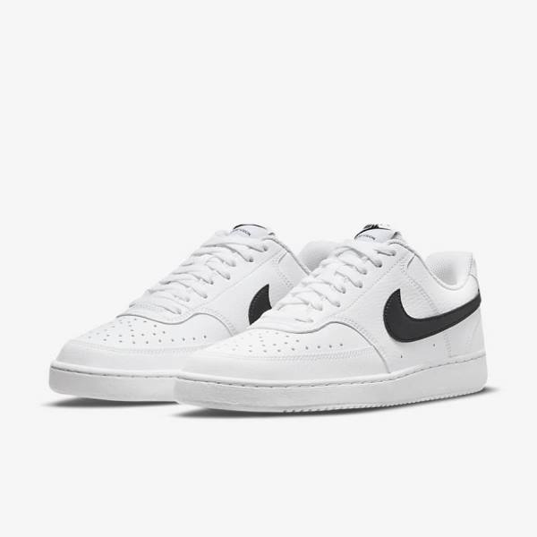 Nike Court Vision Low Next Nature Ženske Tenisice Bijele Crne | NK718ETI