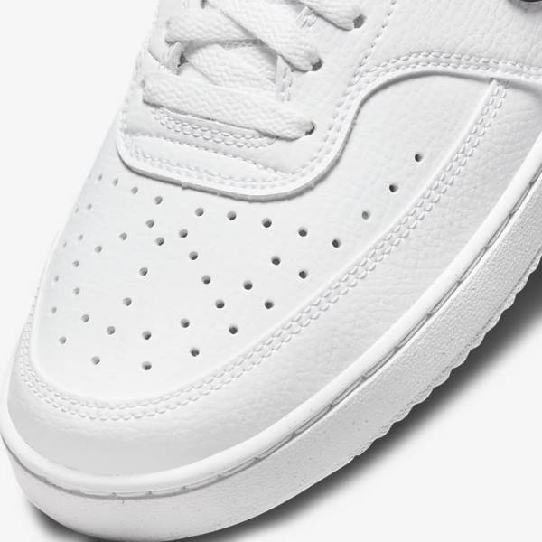 Nike Court Vision Low Next Nature Ženske Tenisice Bijele Crne | NK718ETI