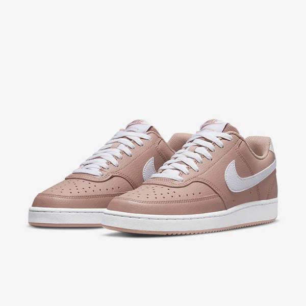 Nike Court Vision Low Next Nature Ženske Tenisice Roze Crne Bijele | NK756TRD