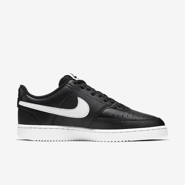 Nike Court Vision Low Ženske Tenisice Crne Bijele | NK819HIC