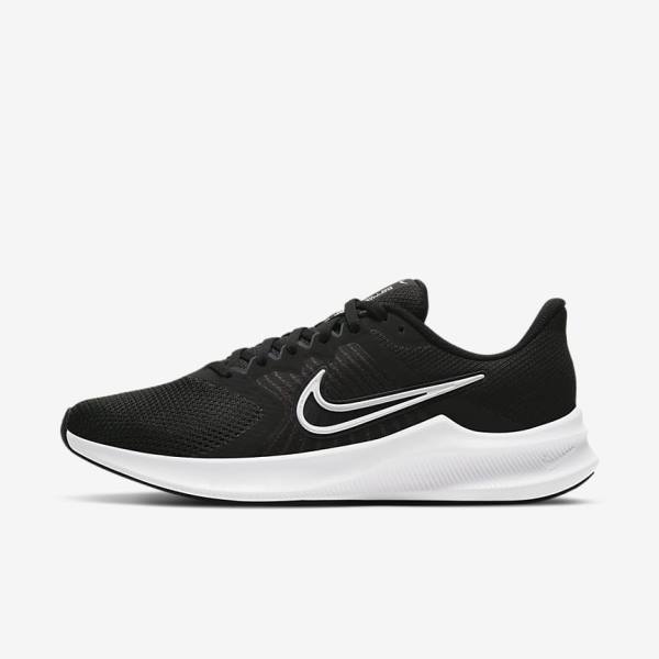 Nike Downshifter 11 Road Ženske Tenisice Za Trčanje Crne Tamno Sive Bijele | NK632BMQ