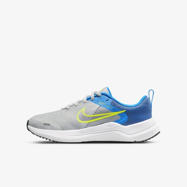 Nike Downshifter 12 Older Road Dječje Tenisice Za Trčanje Sive Plave Sive Tamnoplave Sive | NK319KLS